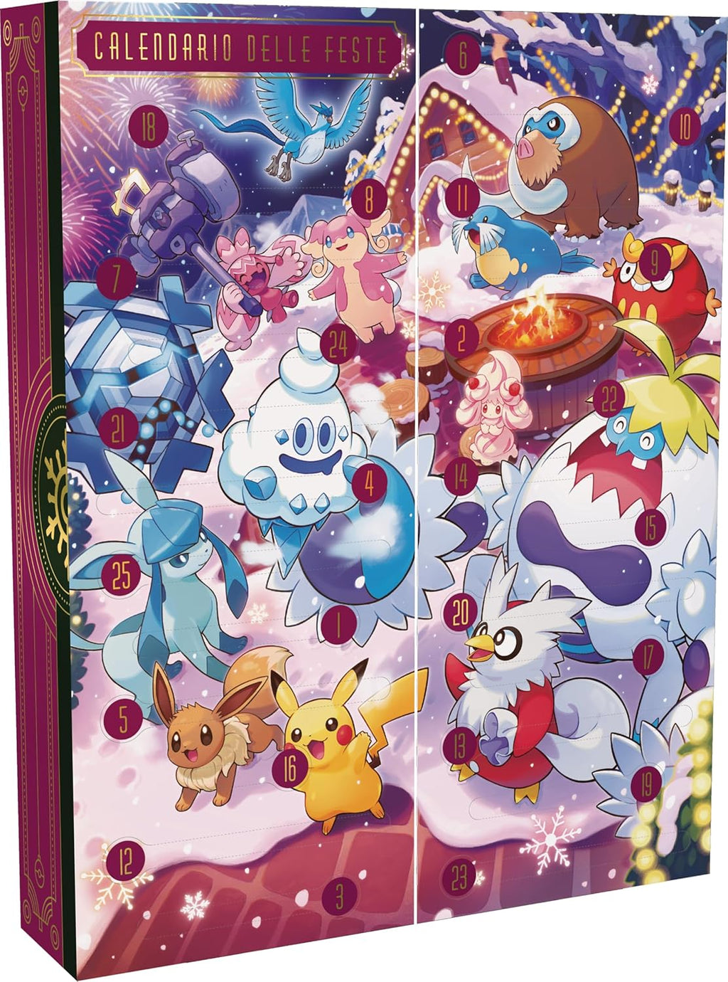 Pokémon: calendario delle feste del GCC Pokémon (otto carte olografiche, sei buste di espansione, sette buste di prova e tanto altro)